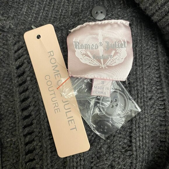 NEW Romeo & Juliet Couture Charcoal Gray Long Cardigan Sweater Size Small - Picture 6 of 7